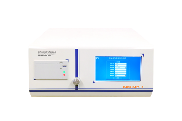 Hole contact angle and interface tension meter